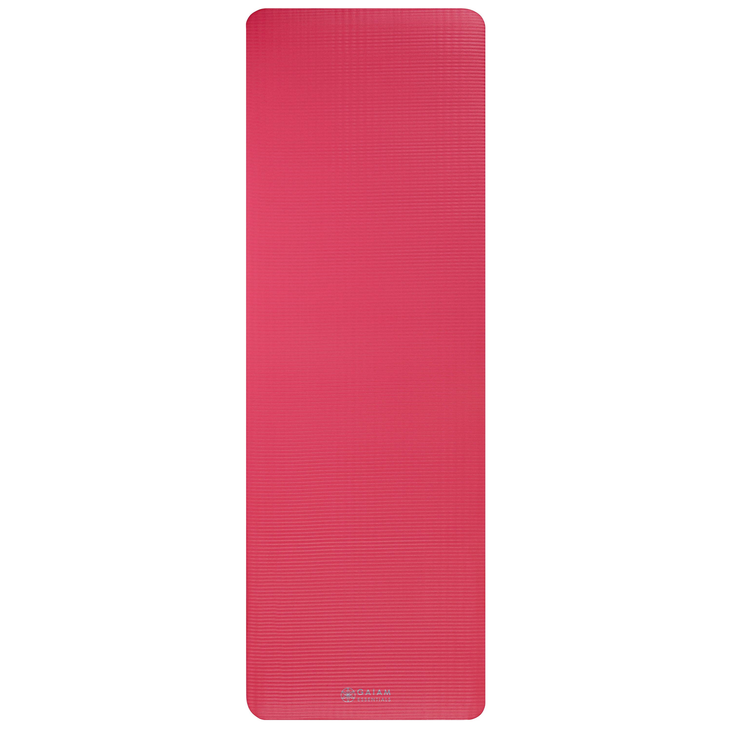 Gaiam Essentials Fitness Mat & Sling (10mm) pink flat